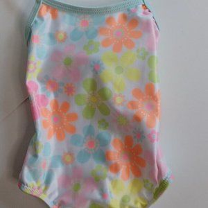 Retro One Piece Girls Size 2T Swimsuit